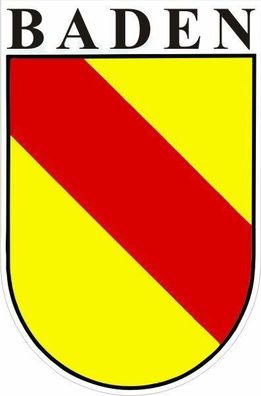 Baden Wappen Aufkleber PKW Deutschland Germany Flagge konturgestanzt Nr. 9501