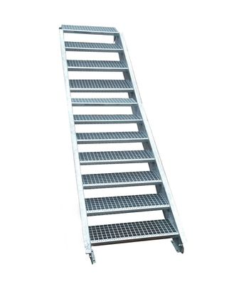 11 Stufen Stahltreppe Breite 120 cm Geschosshöhe 165-220cm inkl. Zubehör