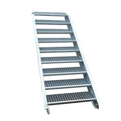 9 Stufen Stahltreppe Breite 90 cm Geschosshöhe 135-180cm inkl. Zubehör