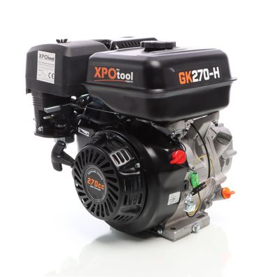 XPOtool GK270 Benzinmotor 5kW (9 PS) Ölbadkupplung 25mm Welle Seilzugstart Kart