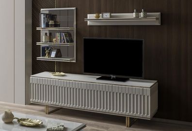 Luxus Fernseh Wand Wohnzimmer rtv Lowboard tv Ständer Sideboard Regal Wohnwand