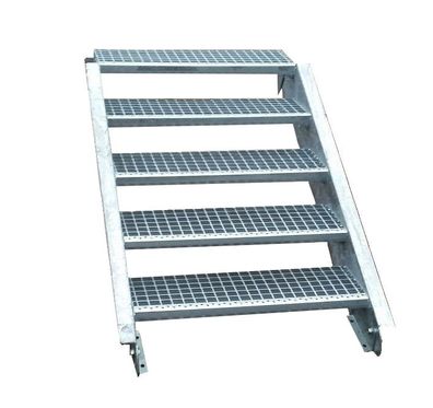 5 Stufen Stahltreppe Breite 90 cm Geschosshöhe 70-105cm inkl. Zubehör