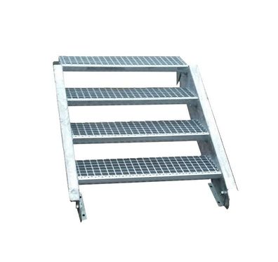 4 Stufen Stahltreppe Breite 130 cm Geschosshöhe 55-85cm inkl. Zubehör