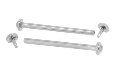 Minott 2 x Stifte mit Nieten 16mm silbern Bandstifte Ø 1,3 Edelstahl