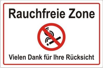 Rauchfreie Zone - 4 Größen - Aufkleber Schild Hinweis Verbotsschild Nr. 3111