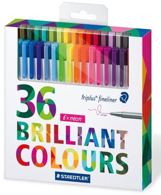 Staedtler Fineliner triplus Brilliant Colours 36er Etui