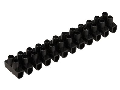 Lüsterklemme McPower, 12 Klemmen, 2,5mm², 3A, schwarz