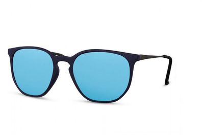 Sonnenbrille panto vollrandig Kat. 2 blau/ blau