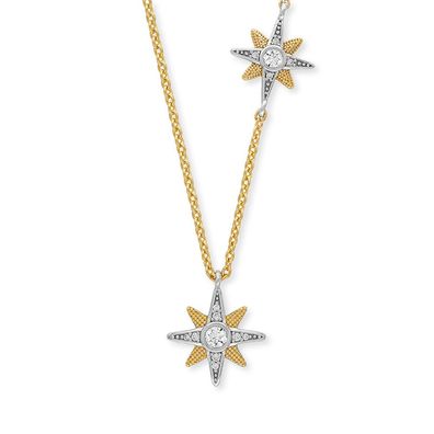Engelsrufer Anhänger mit Kette ERN-2NEWSTAR-ZI-BIG 925/000 Sterling Silber vergold...