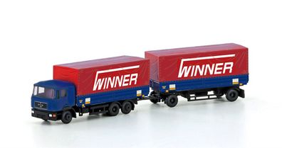 Lemke N LC4630 MAN F90, 3-achs Wechselpritschen-Hängerzug Winner - NEU
