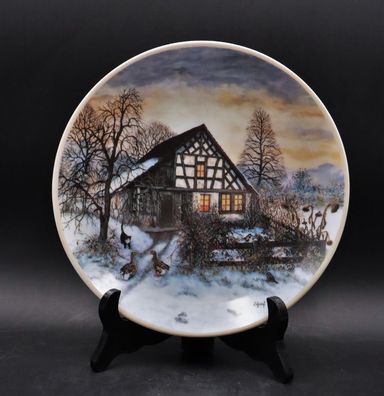 Bradex Sammelteller "Abendglühen" Winter im Schnee / Ottlinger Porzellan #Y