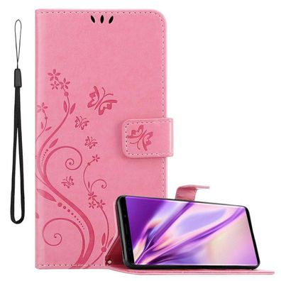 Cadorabo Hülle kompatibel mit Samsung Galaxy NOTE 9 in FLORAL ROSA - Schutzhülle ...