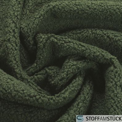 Stoff Polyester Teddyfell grün Teddyplüsch 100.000 Martindale Polsterstoff