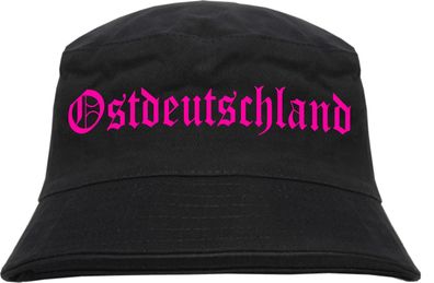 Ostdeutschland Fischerhut - Druckfarbe Neonpink - Bucket Hat bedruckt