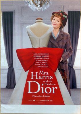 Mrs. Harris und ein Kleid von Dior - Original Kinoplakat A3 -L. Manville - Filmposter