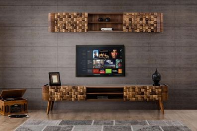 Sideboard tv Schrank Fernseh Kommode Lowboard Holz Modern Stand Wohnzimmer rtv