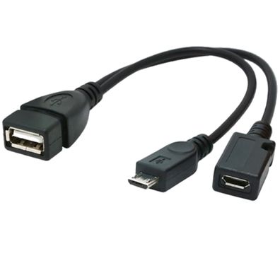USB 2.0 A Buchse HOST Micro OTG Y-Adapter Kabel für Fire TV Stick ALL 4K Cube Port