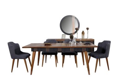 Tisch Esstisch Holz Tische Stil Möbel italienischer Luxus 160 x 90 Holztische