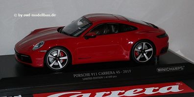 Minichamps 155067326 | Porsche 911 Carrera 4S | 2019 | rot | 1:18