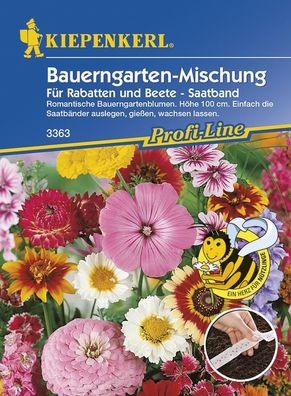 Blumenmischung Bauerngarten für Rabatten und Beete, Saatband