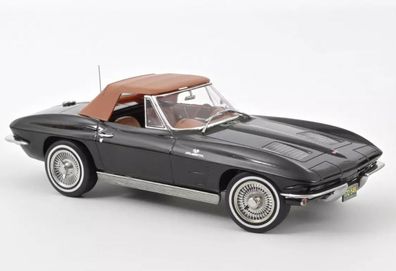 Norev 189055 | Chevrolet Corvette Sting Ray Cabriolet | 1963 | schwarz | 1:18
