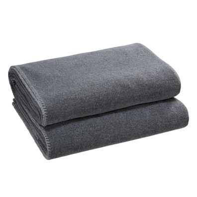 Zoeppritz Soft-Fleece Decke medium grey 160x200 cm 103291-940