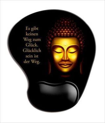 Buddha Mousepad Handgelenk Auflage Motivation Spruch deutsch Geschenk