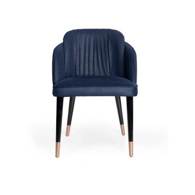Klassischer Sessel Stuhl Blau Sitz Polster Design Holz Textil Modern Stil Neu