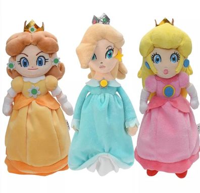 Super Mario Prinzessin Peach Rosalina Daisy Plüsch Figuren Kuscheltiere Set 25 cm