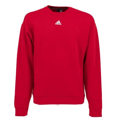 Adidas MH Must Haves 3S 3 Stripes Crew Sweatshirt Pullover Herren rot GC7306