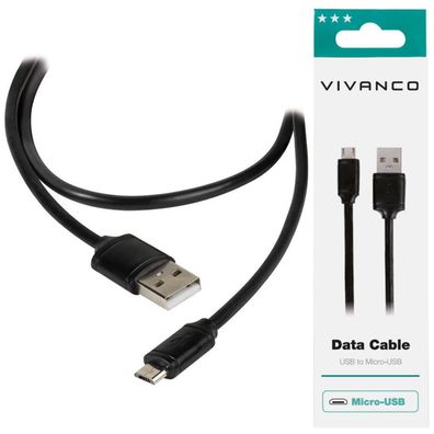 Vivanco High End 2m Micro USB 2.0 Ladekabel USB A - USB B Universal Fast Charge
