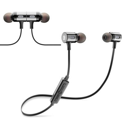 Cellularline Bluetooth In-Ear Kopfhörer Headset Mikrofon Bass Magnet Verschluss