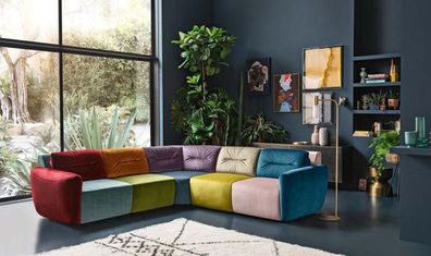 Ecksofa Textil Eck Wohnlandschaft Design Ecksofa Sofa Couch Italien Alfitalia