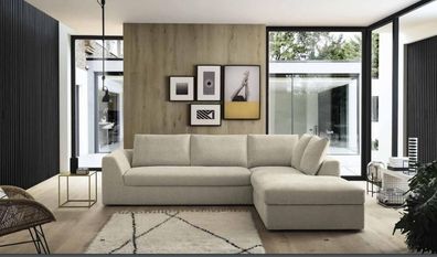 Luxus Ecksofa L-Form Sofas Couch Leder Möbel Sofas Stoff Design Neu alfitalia