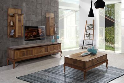 Wohnzimmer Holz Tische Beistell Italien Stil Tisch Couchtisch Beistelltisch Holz
