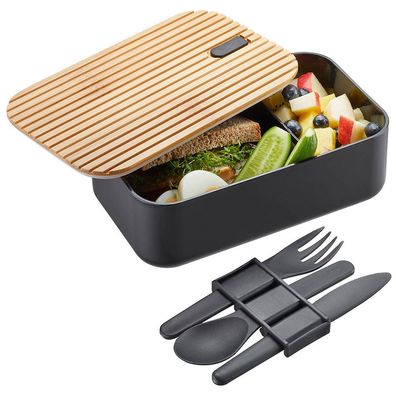 Lunchbox ENVIRO mit Besteck, Kunststoff, 19,5 x 12 x 6,8 cm