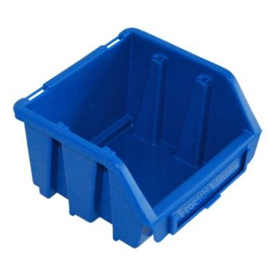 116 x 75 x 112 mm blaue Sichtlagerbox Stapelbox Sichtlagerkasten Gr.1