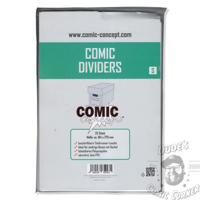 Comic Concept Comic Dividers S 25 Stück Titeltrenner NEU für Comic Boxen OVP