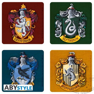 Harry Potter Untersetzer Wappen Häuser ca. 10cm NEU Coaster OVP
