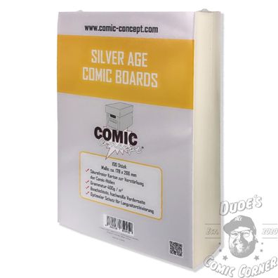 Comic Concept Silver Age Comic Boards Backingboards NEU 100 Stück OVP