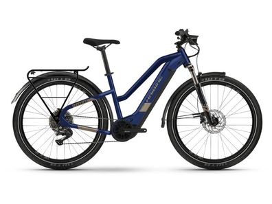 Haibike Trekking 7 i630Wh low standover 2021 E-Bike Pedelec blue sand RH 52cm