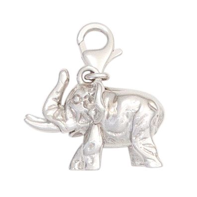 Einhänger Charm Elefant 925 Sterling Silber rhodiniert