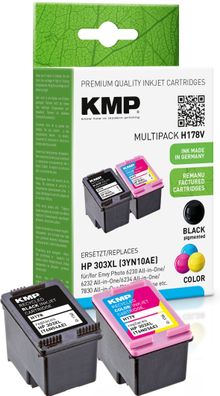 KMP Multipack H178V schwarz, cyan, magenta, gelb Tintenpatronen ersetzen HP Envy ...