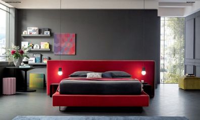 Design Luxus Doppel Hotel Betten Stoff Luxus Schlafzimmer Bett Italien Möbel Neu