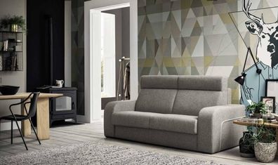 Moderne Design Luxus Sofa 2 Sitzer Möbel Wohnzimmer Design grau Textil alfitalia