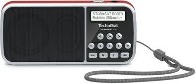 TechniSat Techniradio RDR rot Taschenradio portable, DAB, UKW, Akku, LED-Taschen