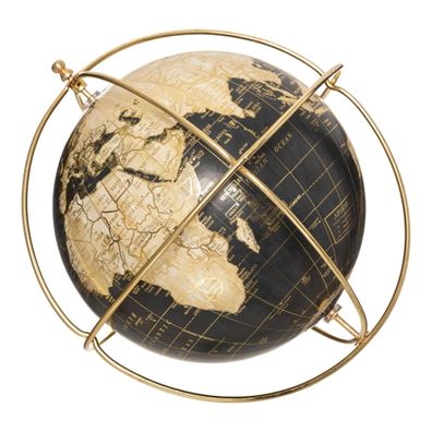 Deko-Globus mit goldenem Gestell, Ø 21 cm