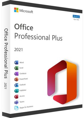 Microsoft Office 2021 Professional Plus Word Excel PowerPoint Outlook Teams KEIN ABO