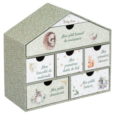 Erinnerungsbox MEMORY BOX, Haus-Motiv, 20,3 x 9 x 19 cm