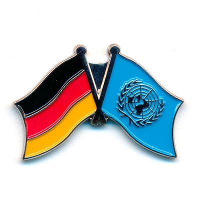 Deutschland UN UNO Vereinte Nationen Welt Symbol Flagge Badge Pin Anstecker 0786